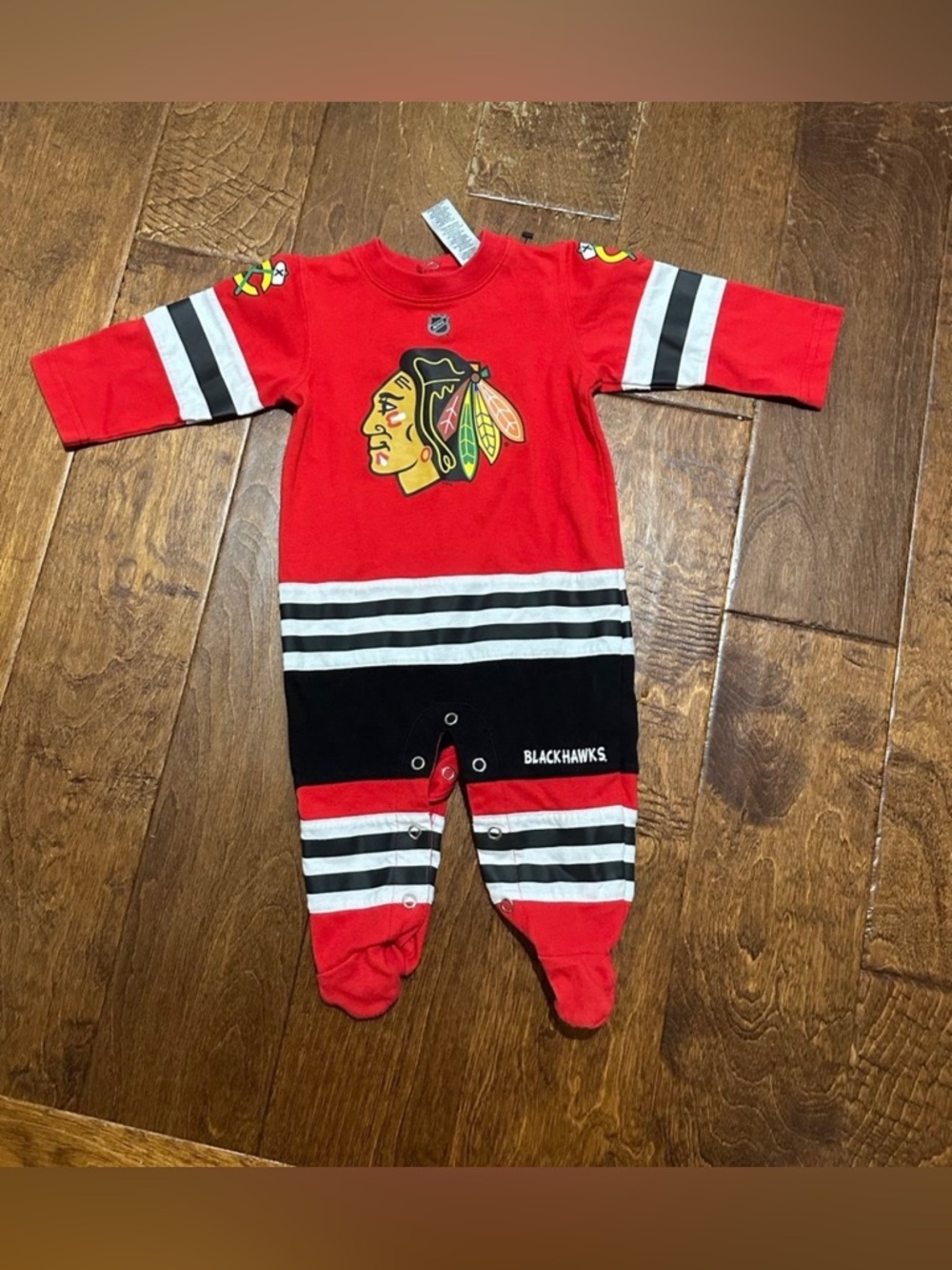 Chicago blackhawks one piece footie